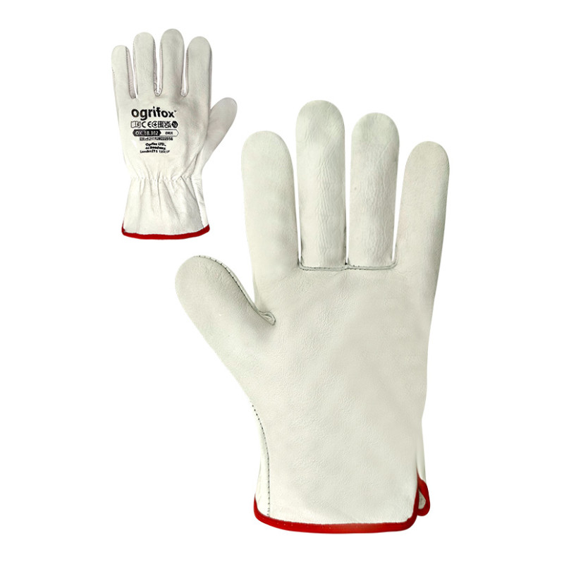 Рукавички робочі шкіряні Ogrifox DRIX, р.10