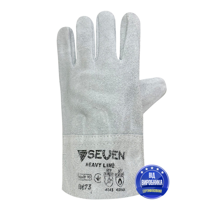Рукавиця Крага без підкладки сіра коротка SEVEN