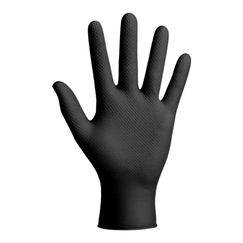 Рукавички захисні Gogrip нітрилові чорні посилені "XL" (уп. 25 пар)