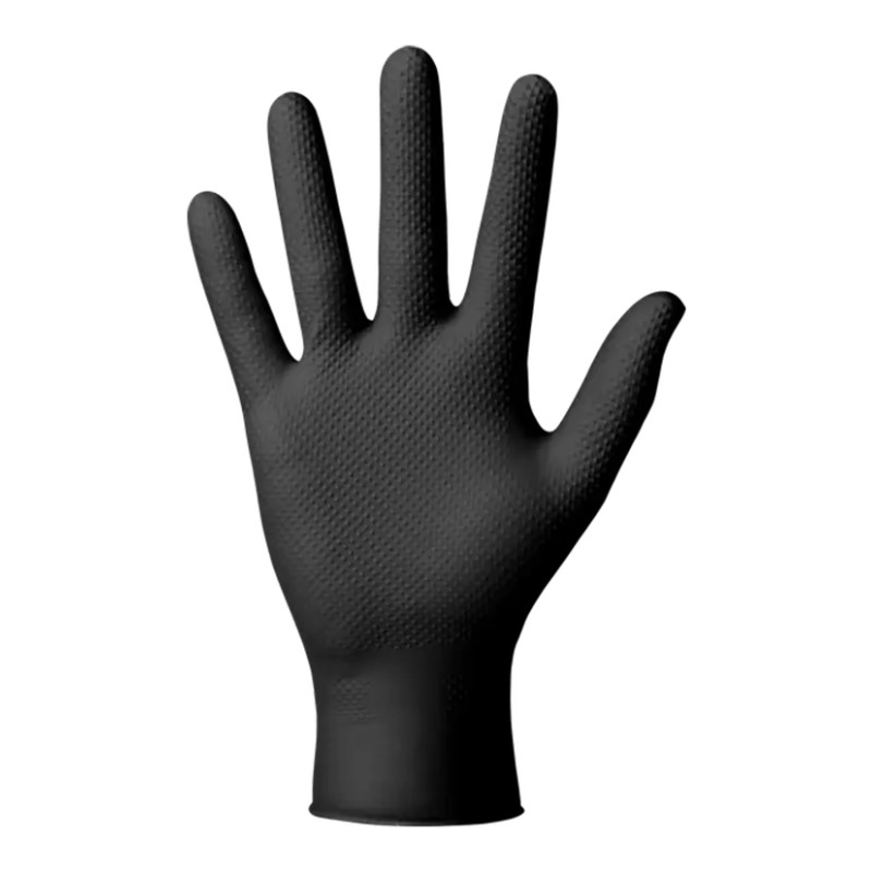 Рукавички захисні Gogrip нітрилові чорні посилені "XL" (уп. 25 пар)