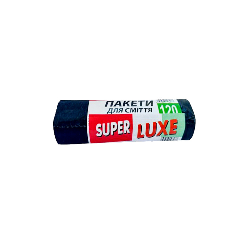 Пакет для сміття 120л.10шт/рулон 18 мкм 70см*110см Super Luxe