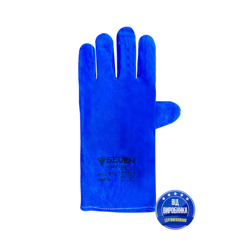 Рукавиця Крага на підкладці синя довга SEVEN KEVLAR
