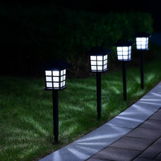 Ліхтар садовий LED 6000K на сонячній панелі