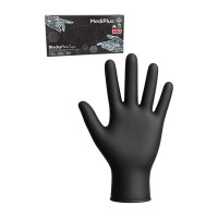 Рукавички оглядові нітрилові чорні BlackyPlus light, р.М (уп.50 пар)  70104
