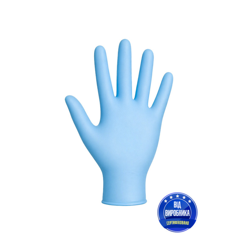 Рукавички оглядові нітрилові сині NitryPlus Light, р.М (50 пар)