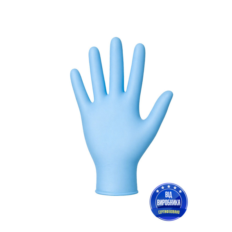 Рукавички оглядові нітрилові сині NitryPlus Light, р.М (50 пар)